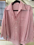 Cotton Stripes Collar Down